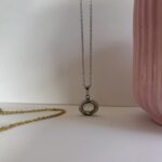 Κολιέ Mini Stone ασημί